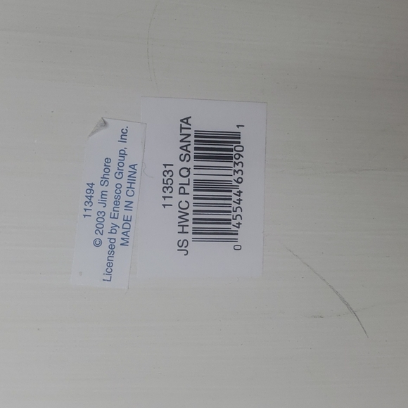 Jim Shore Santa Wall Plaque hanging ENESCO 2003 9 1/2 x 9 1/2 Vintage Christmas  - Picture 4 of 8